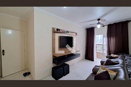 Sala de apartamento para alugar com 1 quarto, 50m² em Aviação, Praia Grande