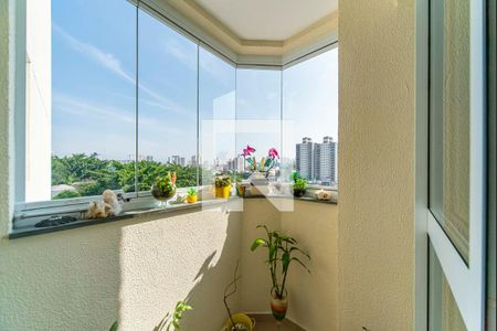 Varanda da Sala de apartamento à venda com 2 quartos, 71m² em Vila Vilma, Santo André