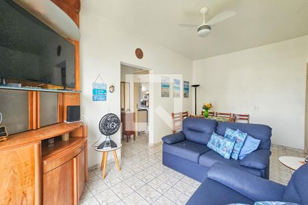 Sala de apartamento para alugar com 1 quarto, 44m² em Balneario Cidade Atlantica, Guarujá