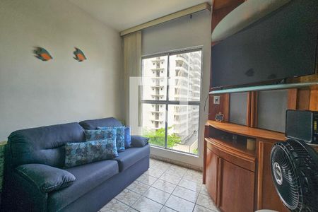 Sala de apartamento para alugar com 1 quarto, 44m² em Balneario Cidade Atlantica, Guarujá