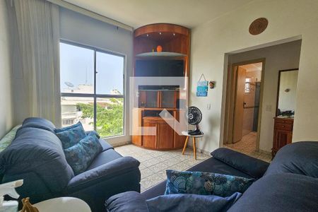 Sala de apartamento para alugar com 1 quarto, 44m² em Balneario Cidade Atlantica, Guarujá