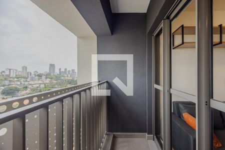 Varanda de kitnet/studio para alugar com 1 quarto, 27m² em Cerqueira César, São Paulo