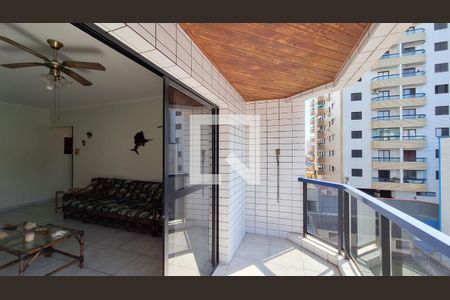 Varanda da sala de apartamento para alugar com 3 quartos, 169m² em Guilhermina, Praia Grande