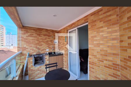 Varanda gourmet de apartamento para alugar com 1 quarto, 60m² em Canto do Forte, Praia Grande