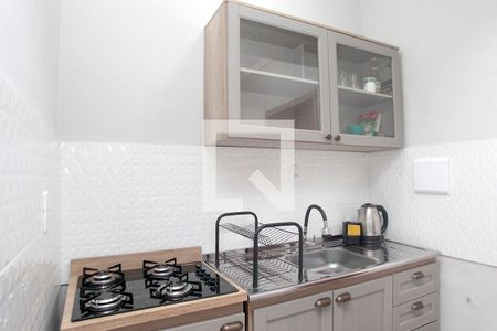 Studio - Cozinha de kitnet/studio para alugar com 1 quarto, 23m² em Centro Histórico, Porto Alegre