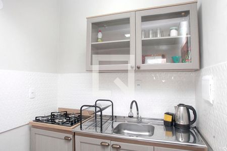 Studio - Cozinha de kitnet/studio para alugar com 1 quarto, 23m² em Centro Histórico, Porto Alegre