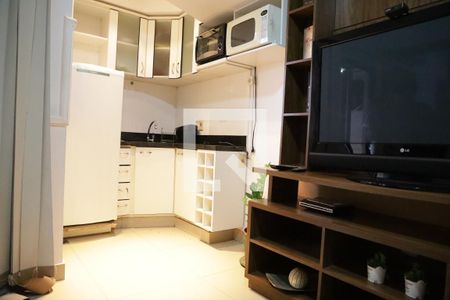 Cozinha de apartamento para alugar com 1 quarto, 30m² em Setor Pedro Ludovico, Goiânia