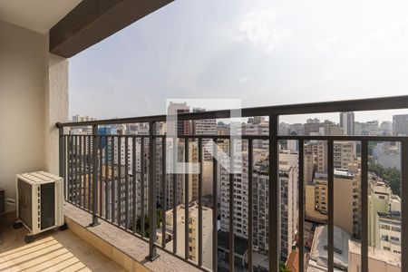 Varanda de kitnet/studio à venda com 1 quarto, 38m² em Vila Buarque, São Paulo