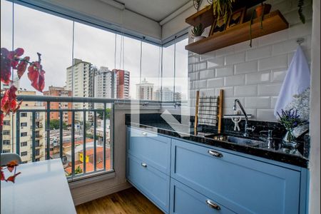 Varanda da Sala de apartamento à venda com 2 quartos, 63m² em Centro, Santo André