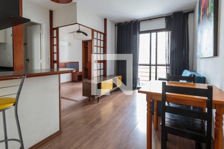 Sala de apartamento para alugar com 1 quarto, 34m² em Moema, São Paulo