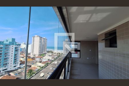 Varanda da sala  de apartamento para alugar com 2 quartos, 66m² em Nova Mirim, Praia Grande