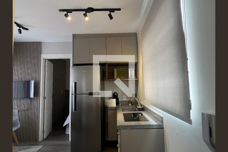 Sala/Cozinha de apartamento para alugar com 1 quarto, 32m² em Mirandópolis, São Paulo