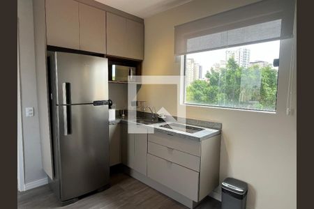 Sala/Cozinha de apartamento para alugar com 1 quarto, 32m² em Mirandópolis, São Paulo