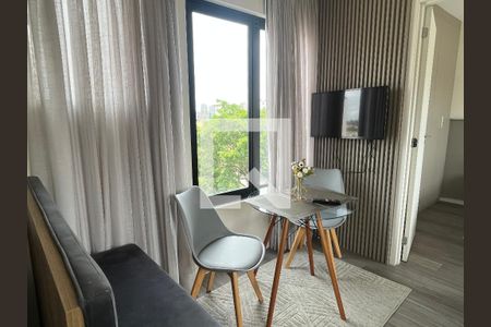 Sala de apartamento para alugar com 1 quarto, 32m² em Mirandópolis, São Paulo