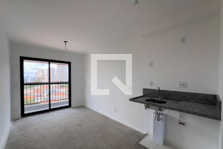 Sala e cozinha de apartamento à venda com 1 quarto, 33m² em Vila Mariana, São Paulo