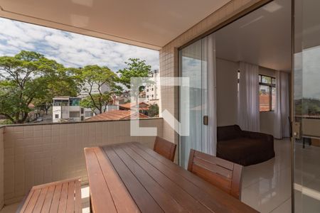 Varanda da Sala de apartamento à venda com 4 quartos, 243m² em Liberdade, Belo Horizonte