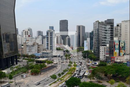 Vista varanda de kitnet/studio para alugar com 1 quarto, 28m² em Pinheiros, São Paulo