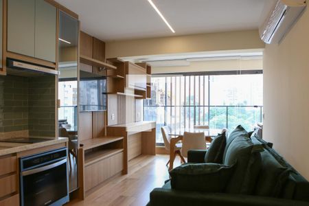 Sala e Cozinha  de apartamento para alugar com 1 quarto, 45m² em Perdizes, São Paulo