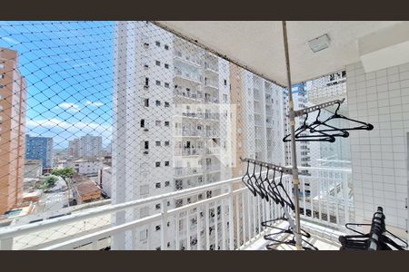 Varanda da sala  de apartamento para alugar com 2 quartos, 62m² em Ocian, Praia Grande