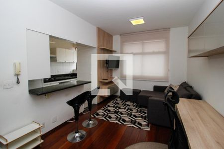 Sala de apartamento para alugar com 1 quarto, 60m² em Funcionários, Belo Horizonte