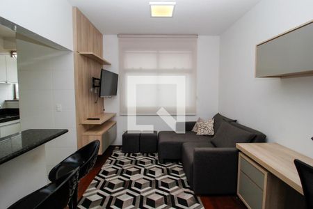 Sala de apartamento para alugar com 1 quarto, 60m² em Funcionários, Belo Horizonte