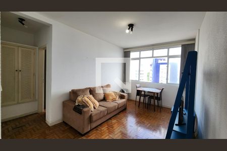 Sala de apartamento para alugar com 1 quarto, 56m² em José Menino, Santos