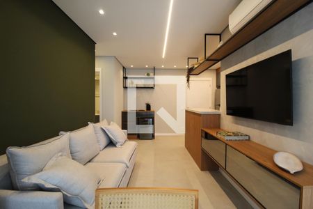 Sala de apartamento para alugar com 2 quartos, 65m² em Indianópolis, São Paulo