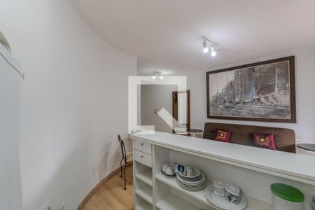 Sala/Cozinha de apartamento à venda com 1 quarto, 50m² em Bela Vista, São Paulo