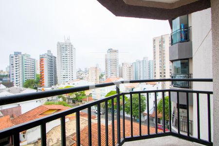 Varanda da sala/Área de serviço de apartamento à venda com 1 quarto, 41m² em Vila Valparaíso, Santo André