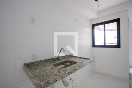 Sala/Cozinha de apartamento à venda com 1 quarto, 41m² em Vila Valparaíso, Santo André