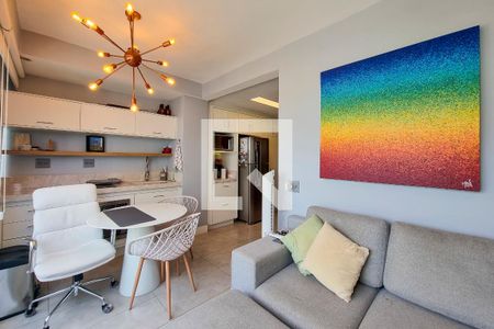 Sala / Cozinha  de apartamento para alugar com 1 quarto, 40m² em Parque Residencial Aquarius, São José dos Campos