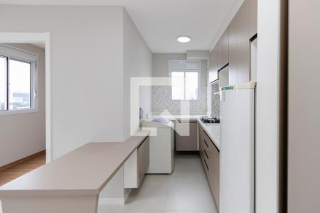 Cozinha de apartamento para alugar com 2 quartos, 34m² em Santo Amaro, São Paulo