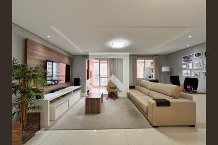 Sala de apartamento à venda com 3 quartos, 115m² em Vila Valparaíso, Santo André