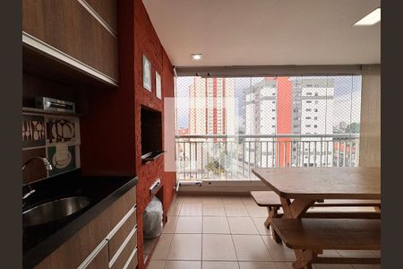 Varanda gourmet de apartamento à venda com 3 quartos, 115m² em Vila Valparaíso, Santo André