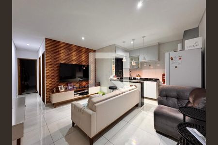 Sala de apartamento à venda com 2 quartos, 100m² em Jardim das Maravilhas, Santo André