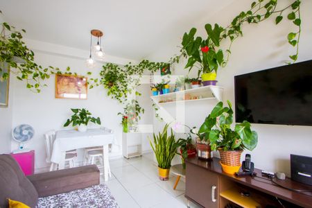 Sala de apartamento à venda com 2 quartos, 50m² em Vila Homero Thon, Santo André