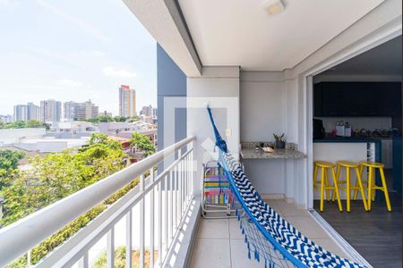 Varanda da Sala de apartamento para alugar com 2 quartos, 64m² em Vila Eldízia, Santo André