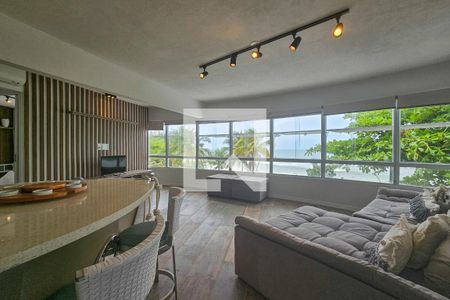 Sala de apartamento para alugar com 1 quarto, 66m² em Jardim Las Palmas, Guarujá