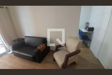 Sala de apartamento para alugar com 1 quarto, 50m² em Canto do Forte, Praia Grande