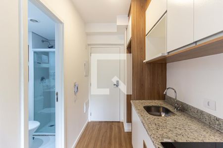 Cozinha de kitnet/studio para alugar com 1 quarto, 25m² em Santa Ifigênia, São Paulo