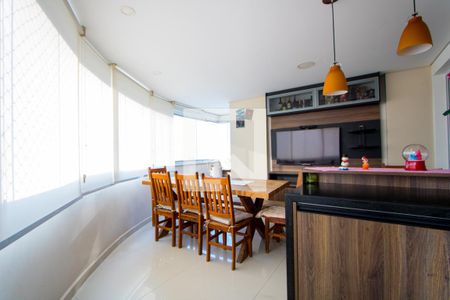 Varanda gourmet de apartamento à venda com 3 quartos, 126m² em Vila Scarpelli, Santo André