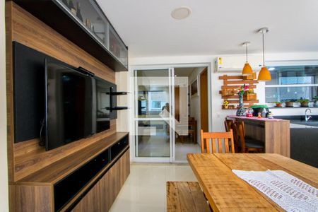 Varanda gourmet de apartamento à venda com 3 quartos, 126m² em Vila Scarpelli, Santo André