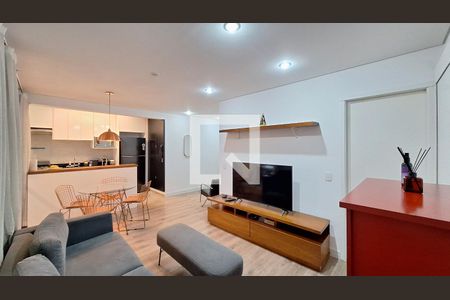 Sala de apartamento à venda com 1 quarto, 64m² em Vila Anastácio, São Paulo