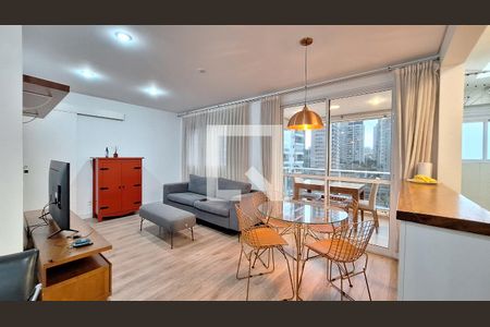 Sala de apartamento à venda com 1 quarto, 64m² em Vila Anastácio, São Paulo