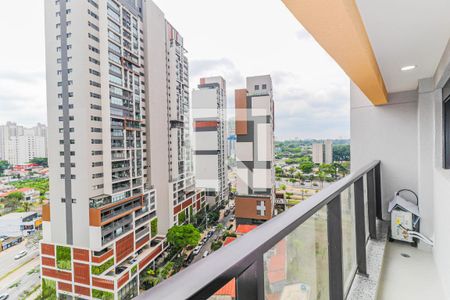 Varanda Sala de apartamento para alugar com 1 quarto, 31m² em Jardim das Acacias, São Paulo