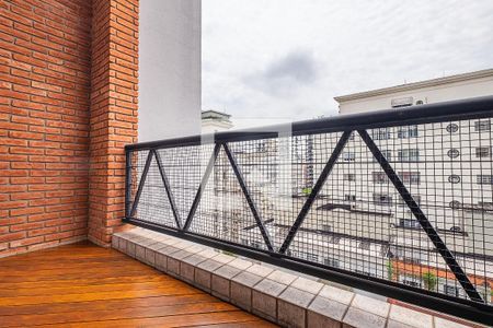 Sala/Cozinha - Varanda de apartamento à venda com 1 quarto, 75m² em Cerqueira César, São Paulo