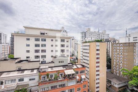 Sala/Cozinha - Vista Varanda de apartamento à venda com 1 quarto, 75m² em Cerqueira César, São Paulo