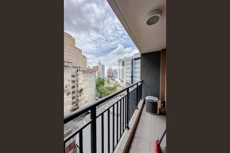 Varanda da Sala/Quarto de apartamento para alugar com 1 quarto, 25m² em Liberdade, São Paulo