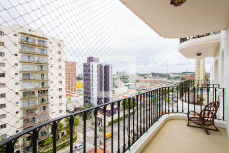 Varanda da sala de apartamento à venda com 4 quartos, 136m² em Centro, Santo André