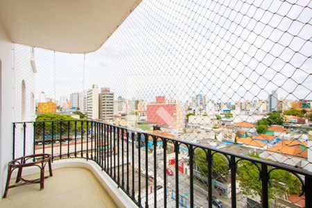 Varanda da sala de apartamento à venda com 4 quartos, 136m² em Centro, Santo André